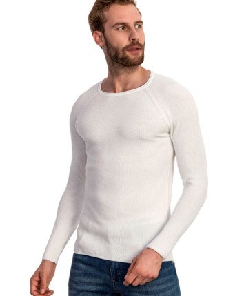 Jumper barbati 7063 Ivory
