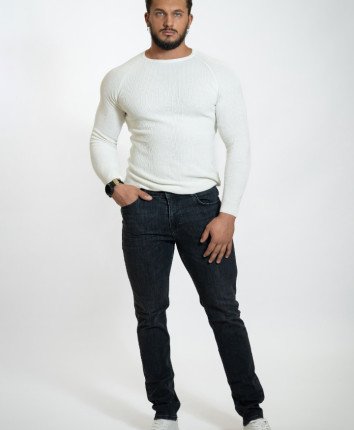 Pantaloni denim barbati 9260-20-04 Negru