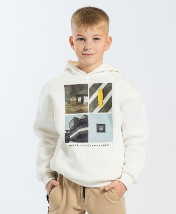 Hanorac baieti 526-3258.1 Ivory