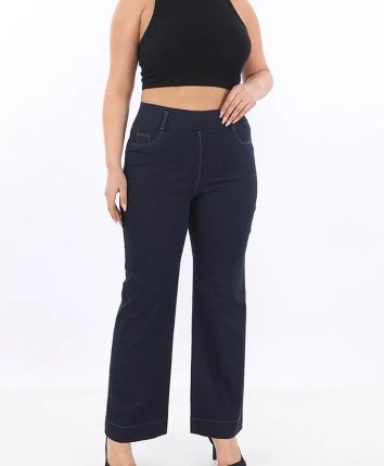 Pantaloni dame 1-242-7254 Albastru inchis