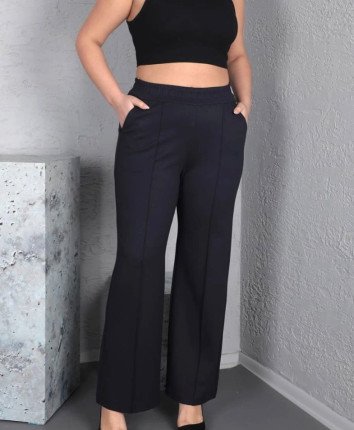 Pantaloni dame 1-24-7310 Albastru inchis