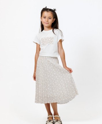 Set fete - tricou, fusta 956-2717.1 Bej