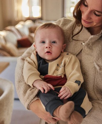 Costum baby - hanorac, pantaloni O56630-31 Bej