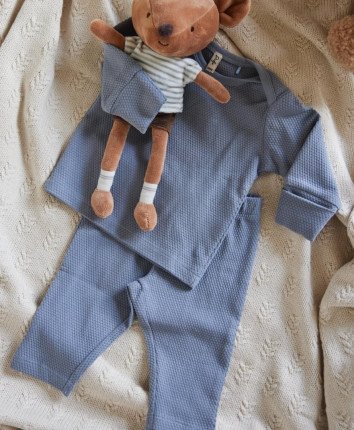 Set baby - hanorac, pantaloni WN1270 Albastru