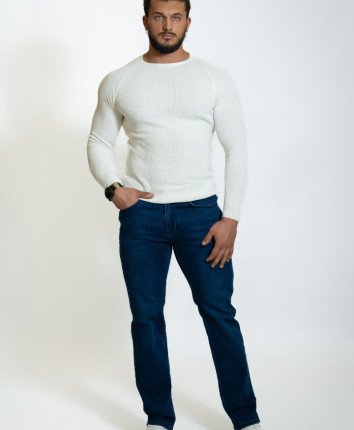 Pantaloni barbati denim 5360-04-02 Albastru inchis