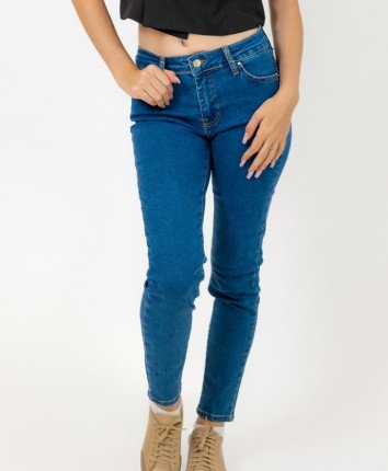 Pantaloni denim dame TG-119-03 Albastru inchis