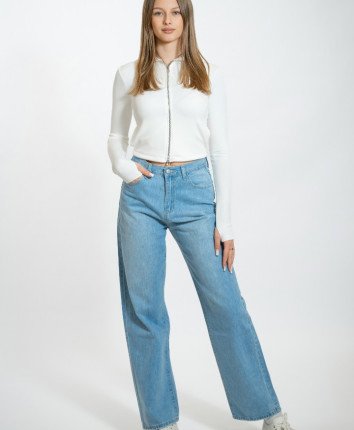 Pantaloni denim dame 1018 Albastru