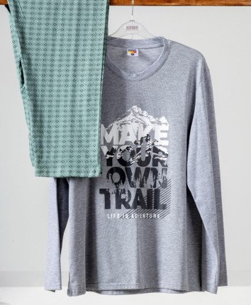 Pijama-pantaloni barbati 18900-2 Gri