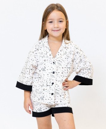 Pijama-sorti fete TF23659 Caramel print scris