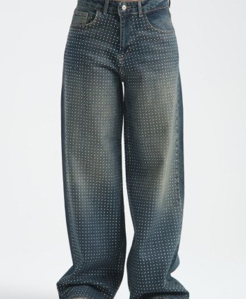 Pantaloni dame denim 52330 Albastru