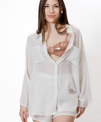 Set de plaja - camasa,sorti 8321 Alb