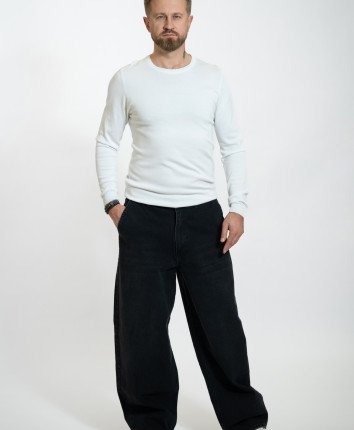 Pantaloni barbati denim 80508 Negru